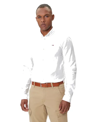 Tommy Jeans Koszula Oxford DM0DM09594 Biały Slim Fit