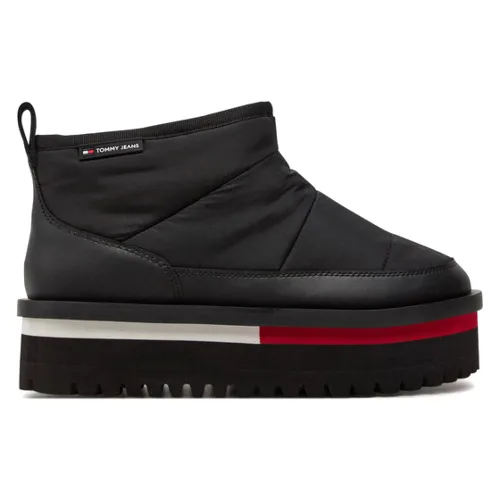 Tommy Jeans Śniegowce Tjw Nylon Flatform Boot Wl EN0EN02689 Czarny