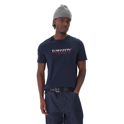 Tommy Jeans T-Shirt DM0DM21978 Granatowy Regular Fit
