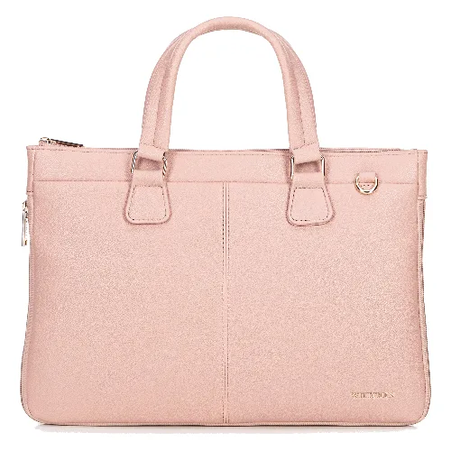 Torba na laptopa 14,5” z imitacji skóry różowa