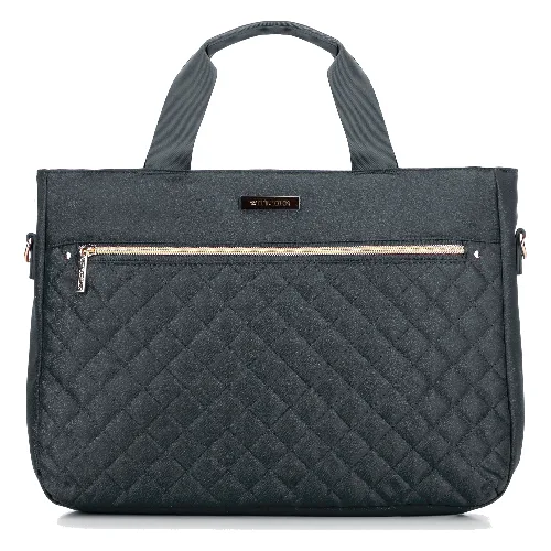 Torba na laptopa 14'' biznesowa z pikowaniem szara