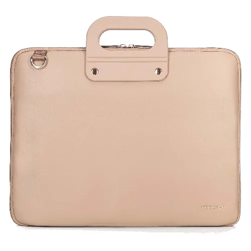 Torba na laptopa 15” z imitacji skóry beżowa