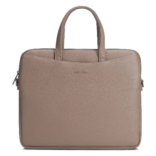 Torba na laptopa z ekoskóry 13–14 cali beżowa
