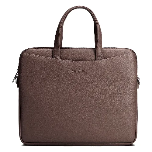 Torba na laptopa z ekoskóry 13–14 cali brązowa