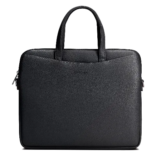 Torba na laptopa z ekoskóry 13–14 cali czarna
