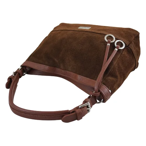 Torebka Barberinis zamszowa klasyczna - Brązowa