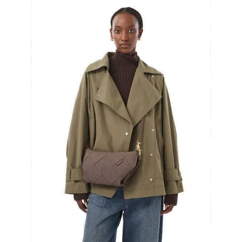 Torebka Calvin Klein Woven Sueded Shoulder Bag LV04F3694G Brązowy