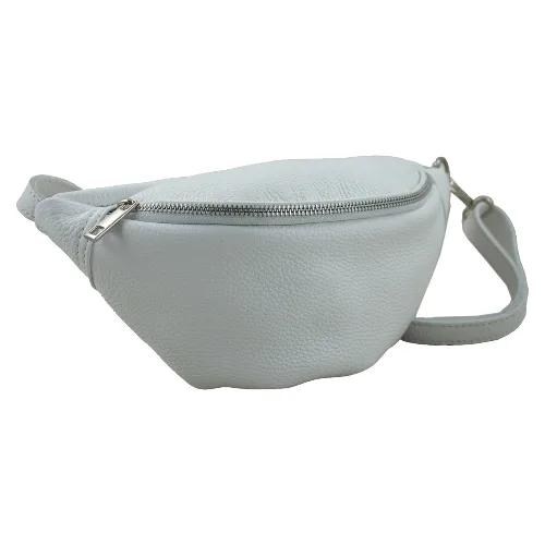 Torebka damska saszetka / nerka - CASUAL - Biała