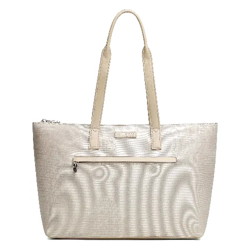 Torebka damska shopper na ramię kremowa