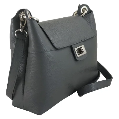 Torebka damska skórzana crossbody - Beżowa