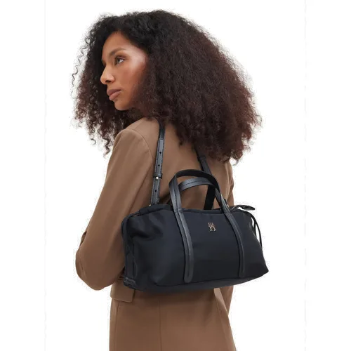 Torebka Tommy Hilfiger Th Soft Nylon Crossover AW0AW18993 Granatowy
