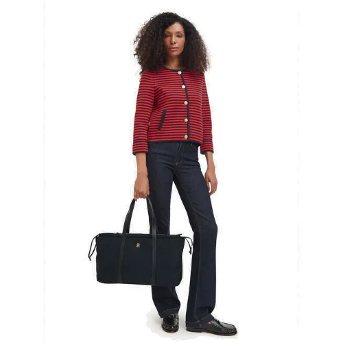 Torebka Tommy Hilfiger Th Soft Nylon Hobo AW0AW18994 Czarny