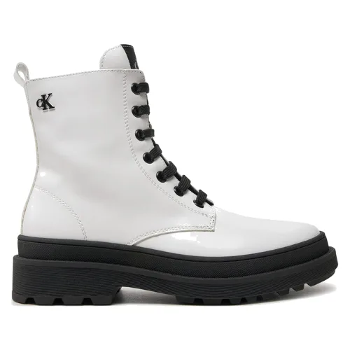 Trapery Calvin Klein Jeans Lace-Up Bootie V4A5-81031-1453 S Biały