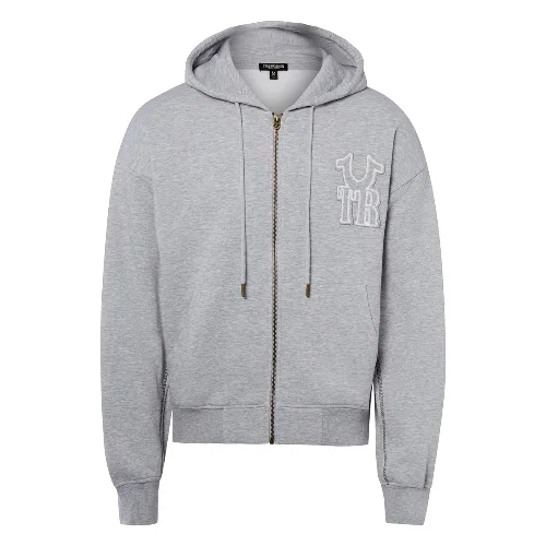 True Religion Bluza Mężczyźni Bawełna szary|biały