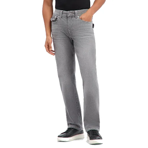 True Religion Dżinsy - Ricky Relaxed Straight Mężczyźni Bawełna szary, 33-34