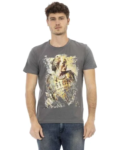 TRUSSARDI Action Mężczyźni dekolt okrągły Conqueror T-shirt Szary 2AT08F002