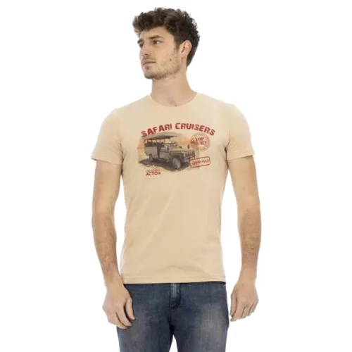 TRUSSARDI Action Mężczyźni Safari Cruisers T-shirt Piasek 2AT02B004