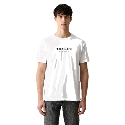 Trussardi T-shirt męski bawełniany