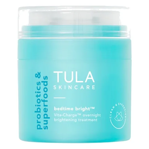TULA Probiotics & Superfoods Bedtime Bright™ Vita-Charge™ Overnight Brightening Treatment Kremy na noc 48 g