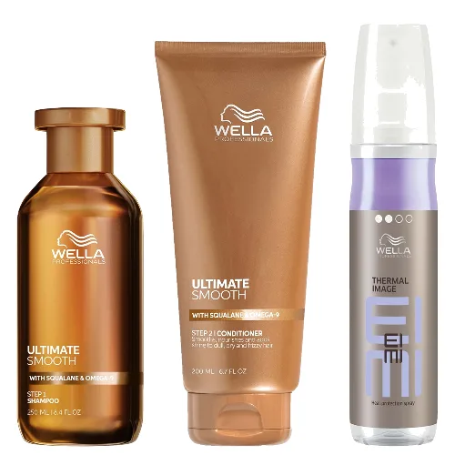 Ultimate Smooth Shampoo, Conditioner and EIMI Thermal Image Heat Protection Spray