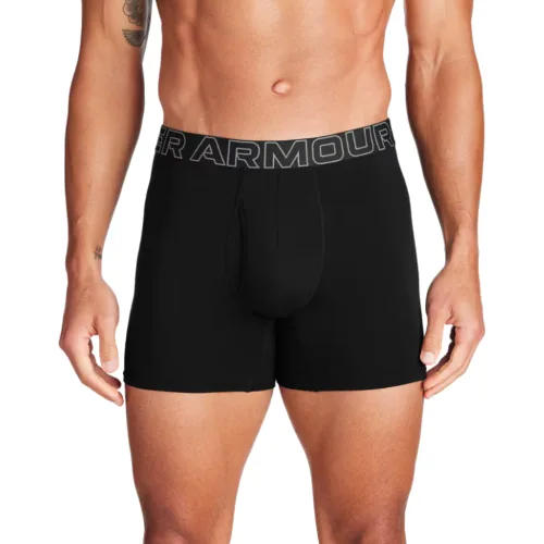 UNDER ARMOUR 3-Pak bokserki męskie UA Perf Cotton 6in czarne