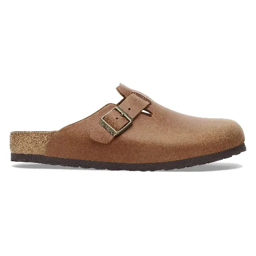 Unisex muły Birkenstock Boston brązowe regular 1028179