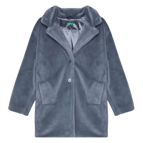 United Colors Of Benetton Futro 2ZWKCN05S Szary Relaxed Fit