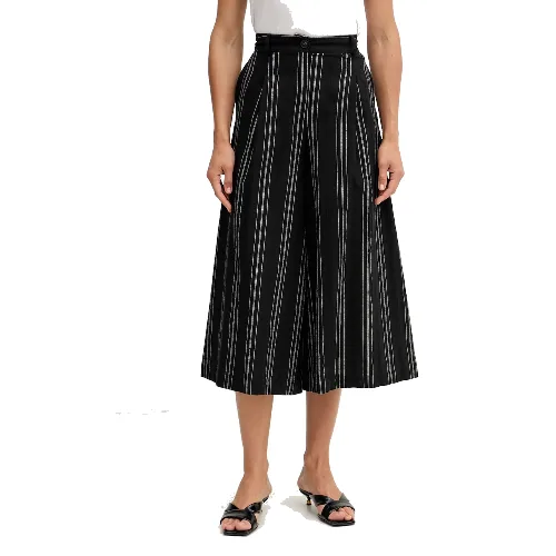 United Colors of Benetton spodnie culottes damskie z lnem