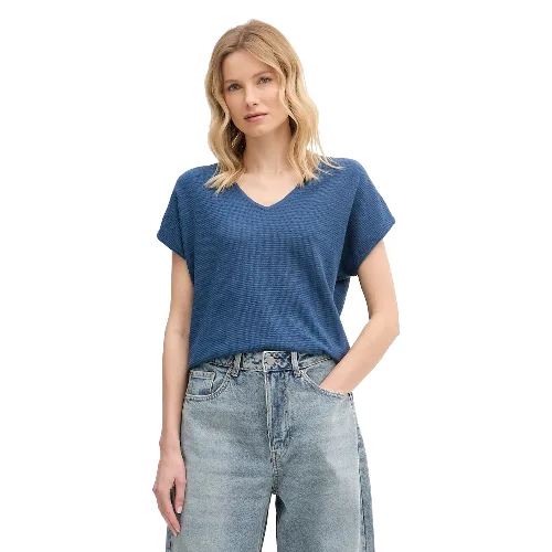 United Colors of Benetton T-shirt damski z lnem