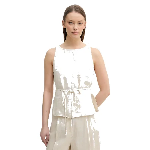 United Colors of Benetton top damski lniany