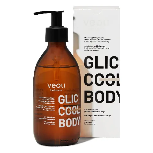 Veoli Botanica Glic Cool Body Złuszczająco-Regulujący Żel do Mycia Ciała 280ml