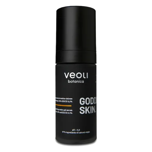 Veoli Botanica GODDESS SKIN rozjaśniająco – kojące serum wodno-żelowe z etylowanym kwasem askorbionowym 10% i EGCG 0,5% Serum z witaminą c 30 ml