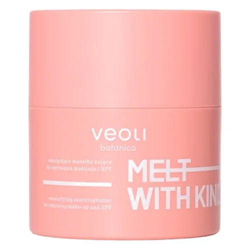 Veoli Botanica MELT WITH KINDNESS Emulgujące masełko łagodzące do zmywania makijażu i SPF do skóry naczyniowej Demakijaż oczu 40 g