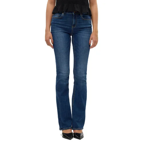 Vero Moda Jeansy Flash 10310511 Granatowy Flared Fit