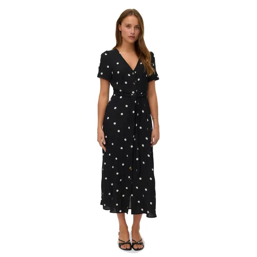Vero Moda Sukienka koszulowa Joan 10343501 Czarny Regular Fit