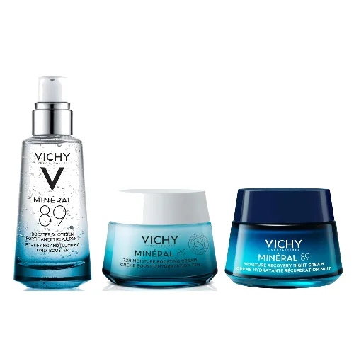 Vichy Minéral 89 3-Step Hydration Boost Day & Night Routine Bundle