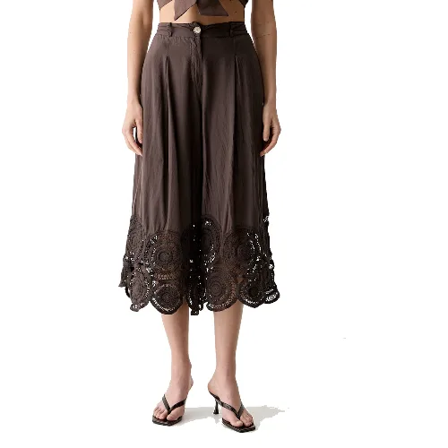 ViCOLO spodnie culottes damskie bawełniane