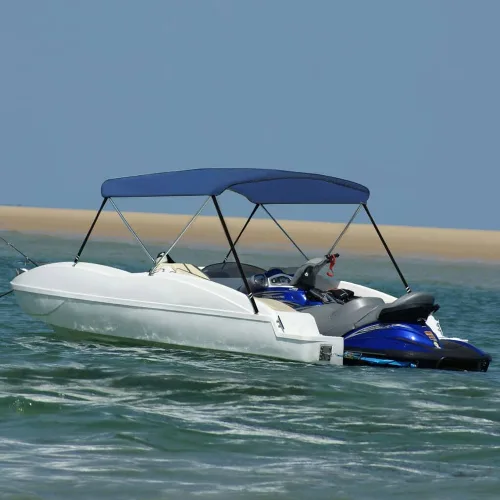 VidaXL Bimini 2-łuki 180x150x110 cm granatowy