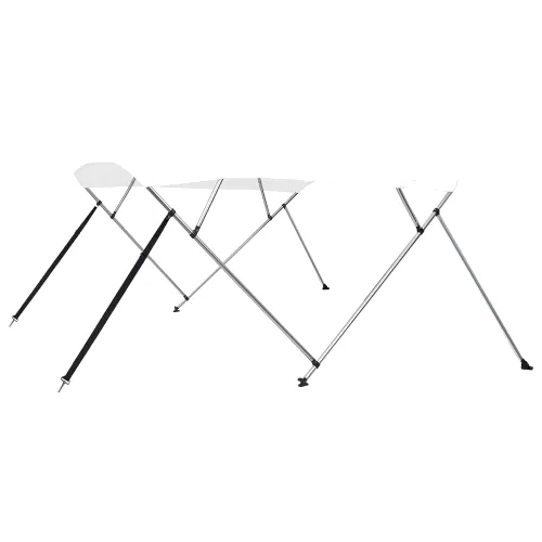VidaXL Biminitop 4-łukowy 243x196x137 cm biały