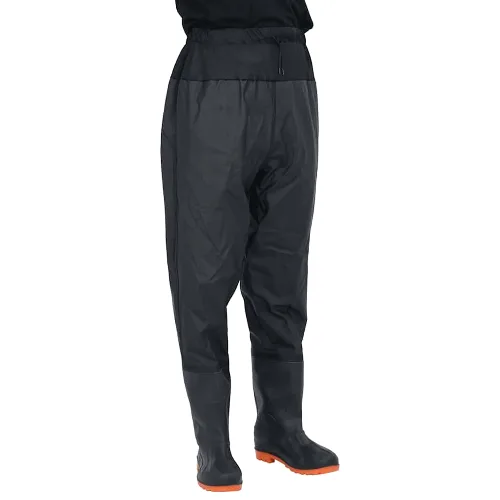 VidaXL Waders biodrowe z wbudowanymi butami rozmiar 43 czarne