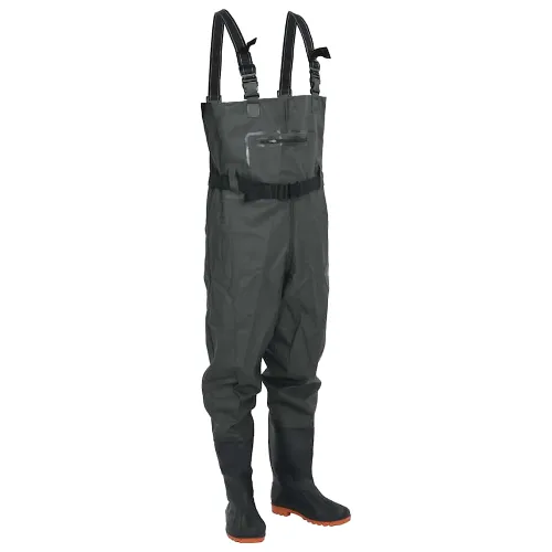 VidaXL Waders z butami i pasem rozmiar 46 ciemnozielony