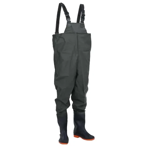 VidaXL waders z wbudowanymi butami rozmiar 42 ciemnozielone