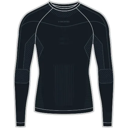 VIKING Bielizna męska koszulka Gary Longsleeve Bamboo czarna