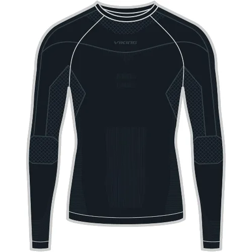 VIKING Bielizna męska koszulka Gary Longsleeve Bamboo czarna