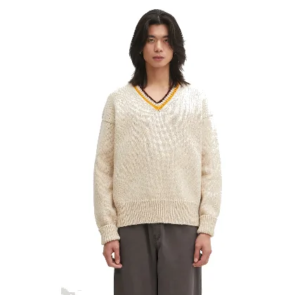 Visvim sweter wełniany COLLEGE V-NECK
