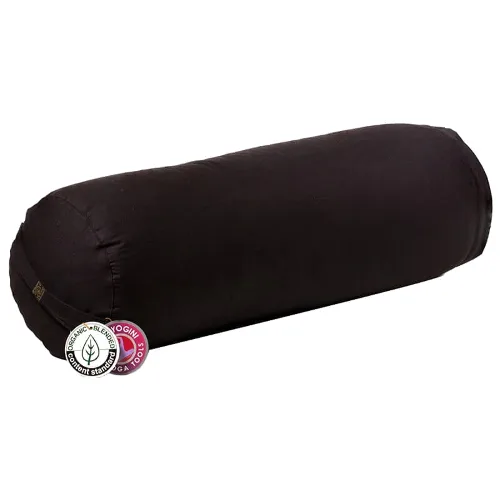 Wałek do jogi z organicznej bawełny - czarny, ergonomic podpor do ćwiczeń