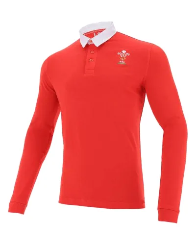 Wales WRU macron Rugby Mężczyźni Koszulka z długim rękawkiem 58195692