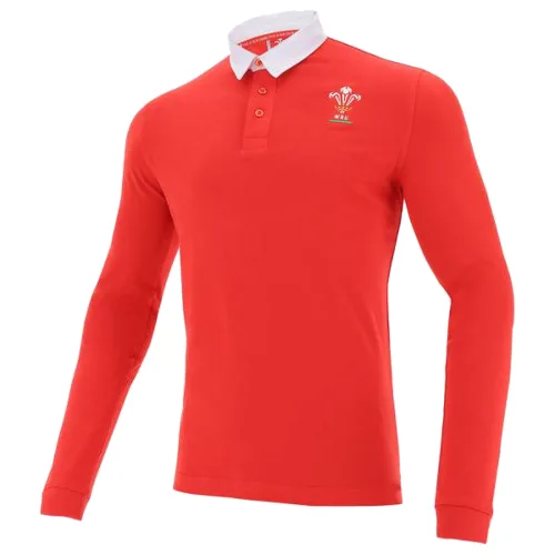 Wales WRU macron Rugby Mężczyźni Koszulka z długim rękawkiem 58195692