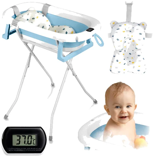 Wanienka ze stelażem, termometrem i wkładką Ricokids RK-287 niebieska