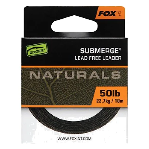 Warkocze Fox Naturals Submerge Leader 10 m/50lb/22,7 kg